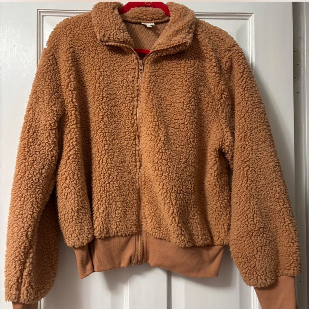 SELFE Cozy Tan Sherpa Jacket